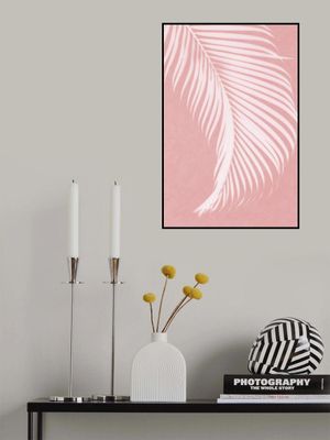 Palm Leaves On Pink Silhouette I