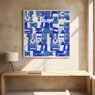 Mid Century Grid Pattern Five