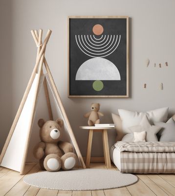 Circles on black background 8