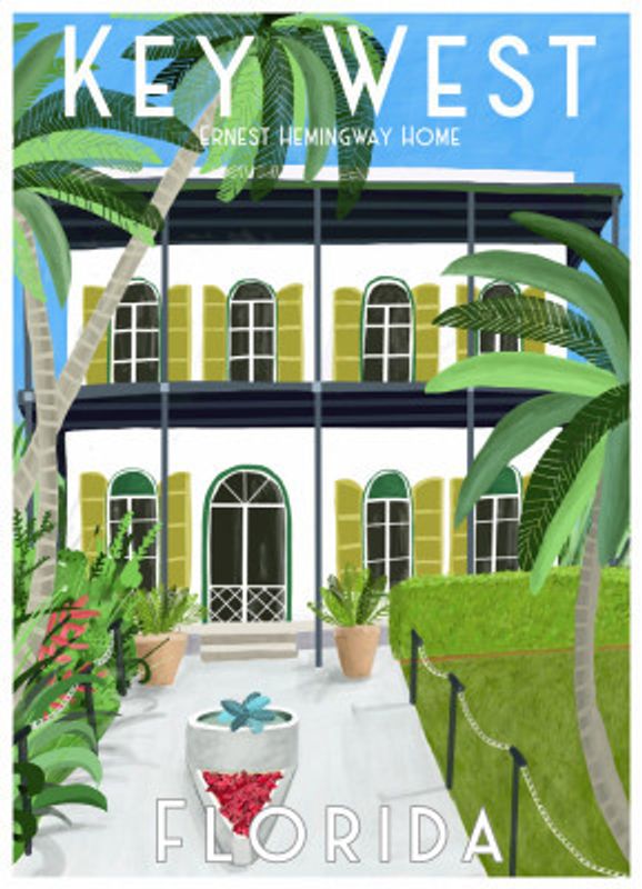 Dal 198a Key West Hemingway 25x35