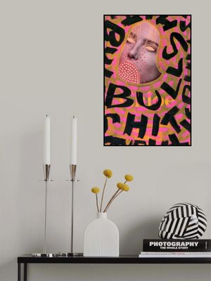 Vibrant Abstract Face Typography