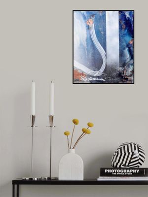 Modern Blue Metallic Flow