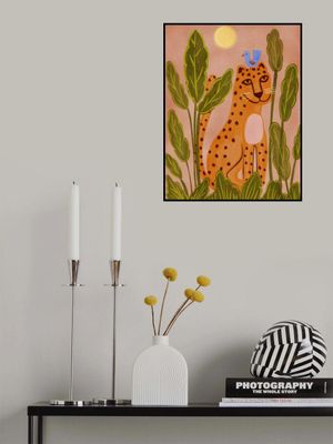 Friendly Leopard And Bird