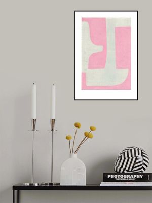 Soft Pink Blue Abstract