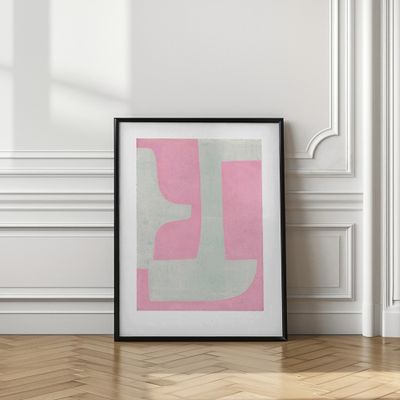 Soft Pink Blue Abstract