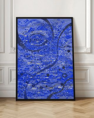 Ocean Blue and Silver Fish