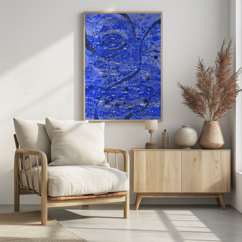 Ocean Blue and Silver Fish