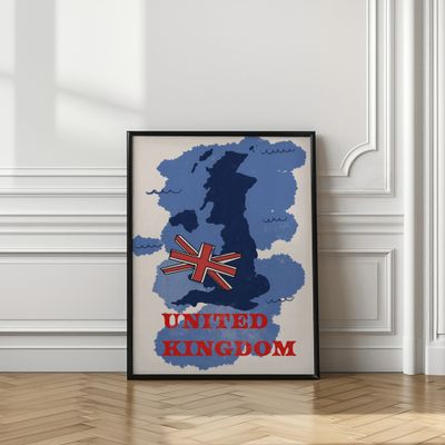 United Kingdom Flag Map