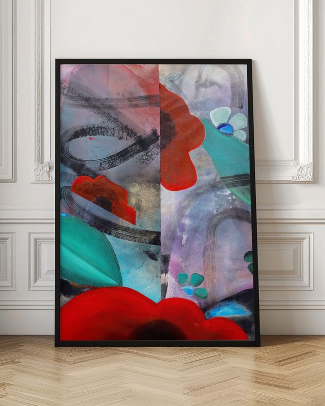 Vibrant Abstract Poppies