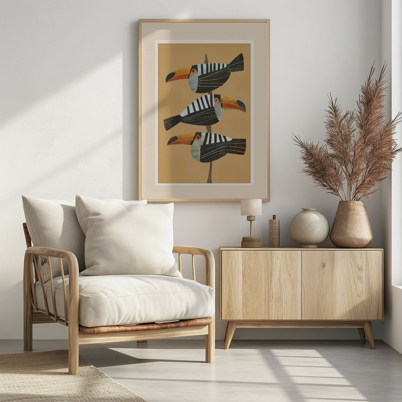 Stacked Tropical Toucans