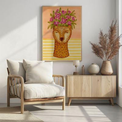 Serene Cheetah Flowers