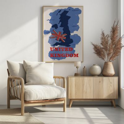 United Kingdom Flag Map