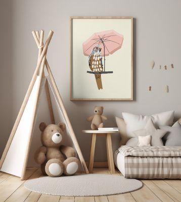 Parrot's Pink Umbrella