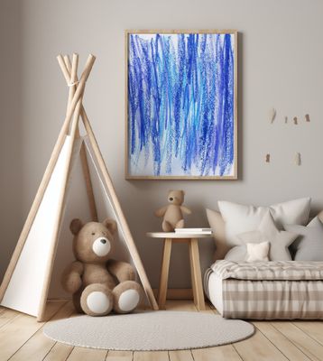 Vertical Blue Streaks