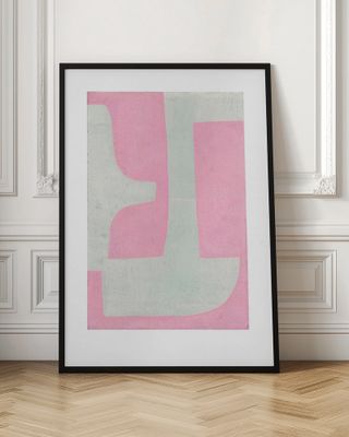 Soft Pink Blue Abstract