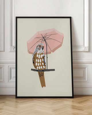 Parrot's Pink Umbrella