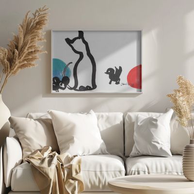 Playful Cat Mouse Bird