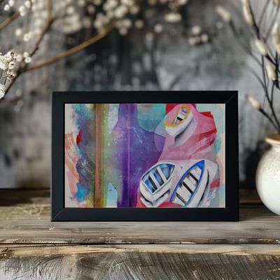 Vibrant Watercolor Boats