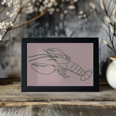 Elegant Lobster Sketch
