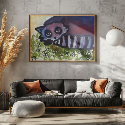 Whimsical Raccoon Nap