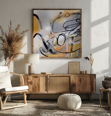 Fluid Strokes Gold Accents