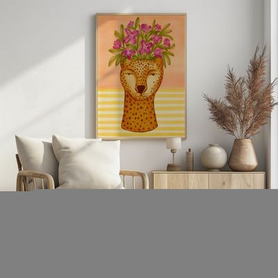 Serene Cheetah Flowers