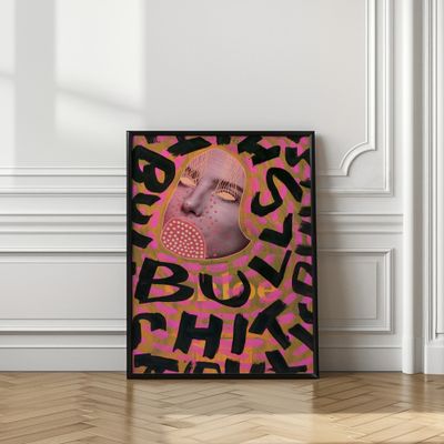 Vibrant Abstract Face Typography