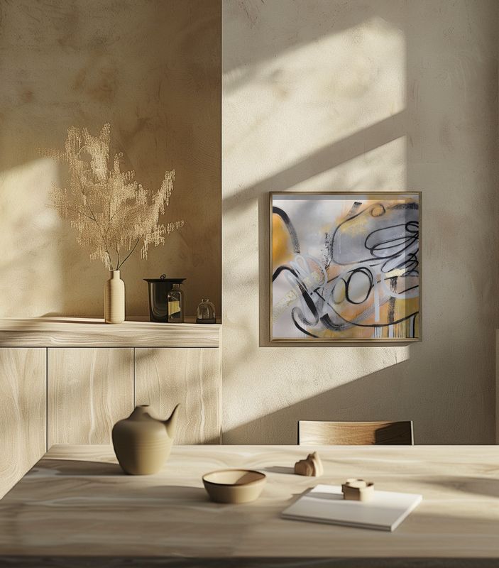 Fluid Strokes Gold Accents