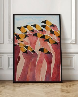 Vibrant Pink Flamingos