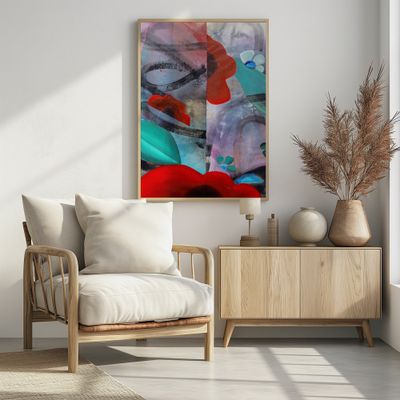 Vibrant Abstract Poppies