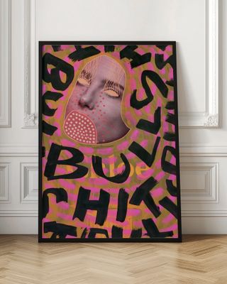 Vibrant Abstract Face Typography