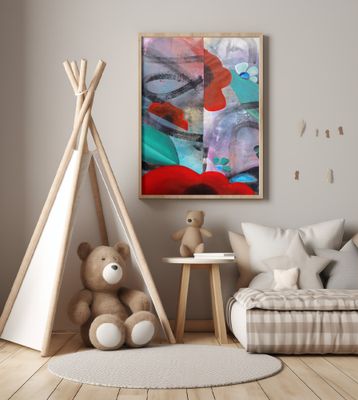 Vibrant Abstract Poppies