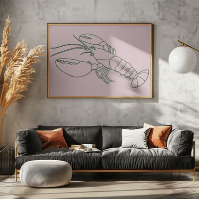 Elegant Lobster Sketch