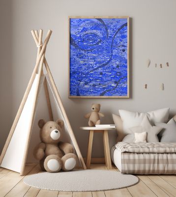 Ocean Blue and Silver Fish