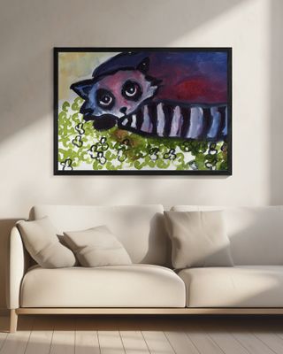 Whimsical Raccoon Nap