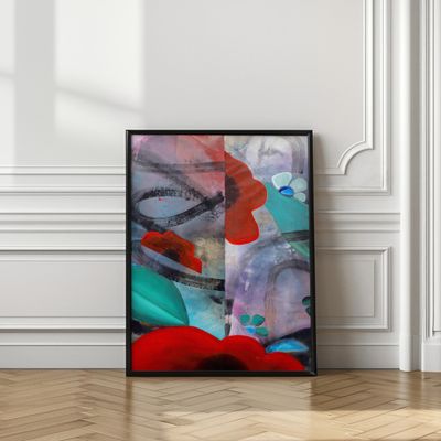 Vibrant Abstract Poppies