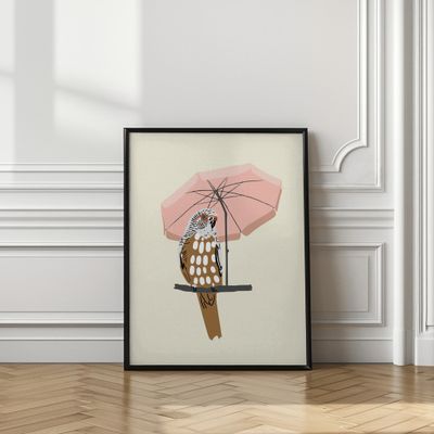 Parrot's Pink Umbrella