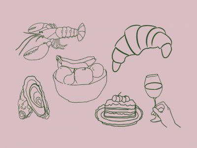 Elegant Feast Sketch