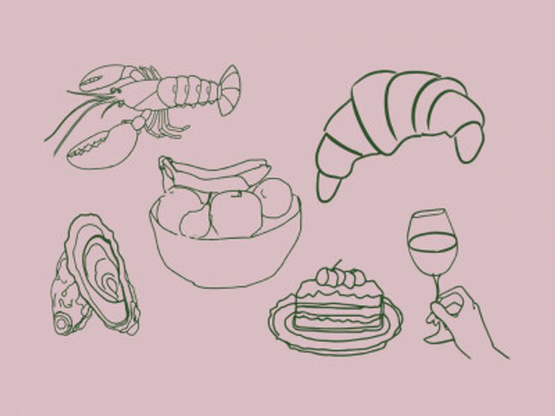 Elegant Feast Sketch