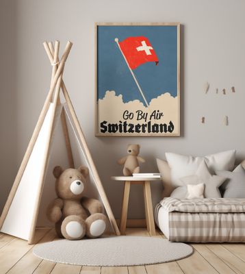 Go By Air Switzerland Travel Flag