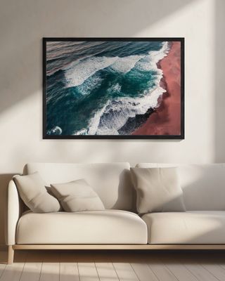 Breathtaking Aerial View Of Ocean Waves