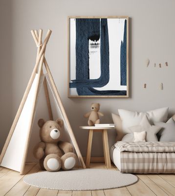 Black Brushstrokes On A White Background