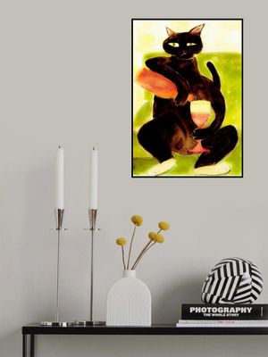 Big Black Cat Wining Down