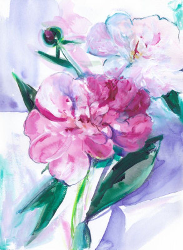 Periwinkle Peony Large