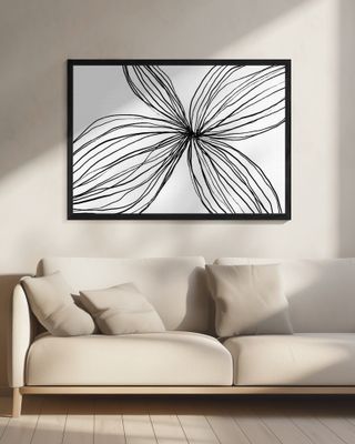 Elegant Black and White Petals