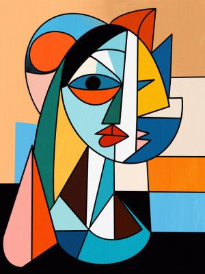 Cubism portrait of a lady