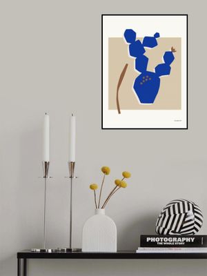 Blue Cactus Silhouette