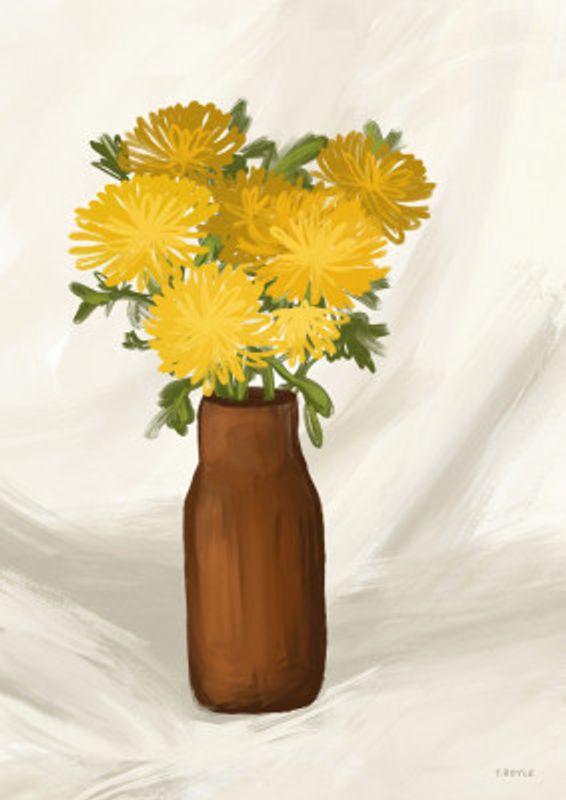 Vase of Flowers in Yellow