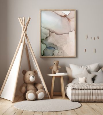 Abstract Fluidity with Soft Earthy Tones