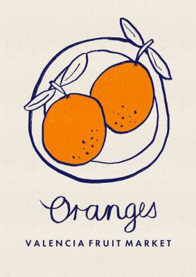 Food Art - Oranges Valencia Fruit Market